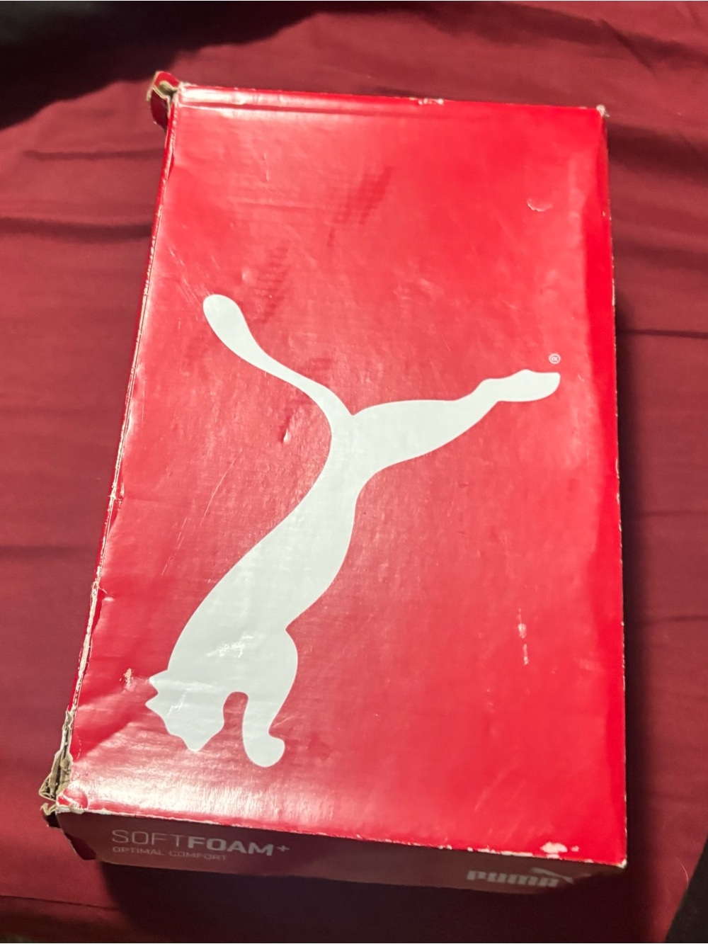 Puma Red Box with White Leaping Cat Logo